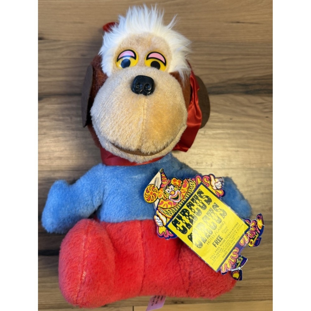 Vintage Circus Circus Monkey Plush‎ Toy Las Vegas Casino Promo Korea 12in